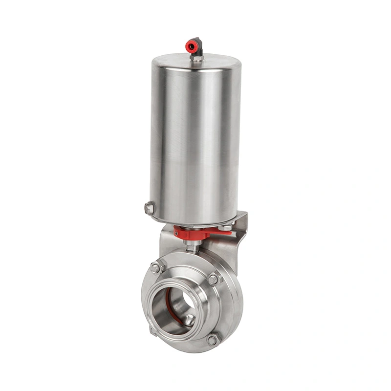 Sanitary Pneumatic 2-Piece Butterfly Valve